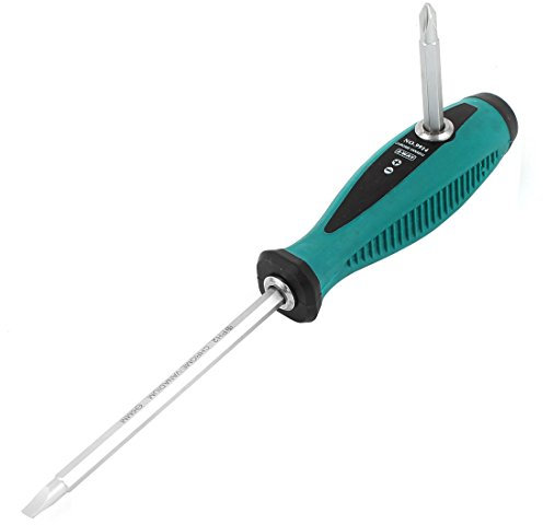 sourcingmap® 2 in 1 Set 6mm Bit Dia 2 Way Slotted Phillips Screwdriver w Handle