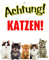 Warnschild / Fun Türschild- Achtung! Katzen! - Otterhouse