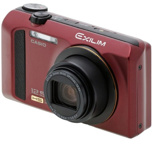 Casio Exilim EX-ZR300 Digitalkamera (16,1 Megapixel, 7,6 cm (3 Zoll) Display, 25-Fach Multi SR Zoom, 24mm Weitwinkel, HS-Nachtaufnahme, HDR) Bordeaux