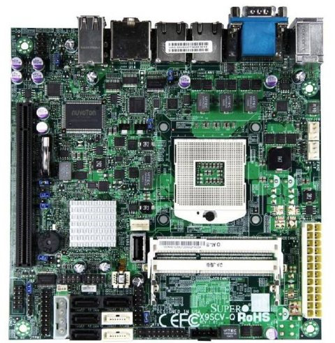 Supermicro MB-X9SCV-Q-O Socket G2/ Intel QM67/ DDR3 SODIMM/ A&V&2GbE/ Mini-ITX Server Motherboard, Retail
