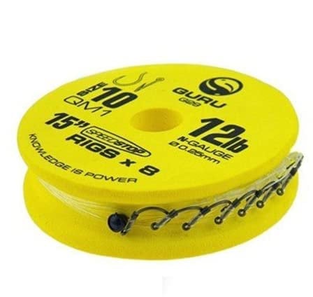 Guru QM1 15 Feeder Fishing Rigs On EVA Spool W/Speedstops: 12