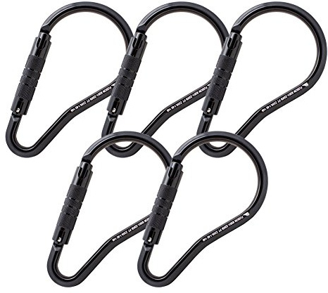 Fusion Climb Prima Alumn Auto Lock Ladder Hook Carabiner 5-Pack