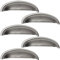 SOTECH 5 pièces Poignée coquille NICK aspect inox Distance de perçage 96 mm Poignées de commode Poignée de tiroir Poignée coquille de