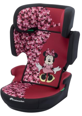 Bebeconfort Disney Hera i-Safe, Reboarder Kindersitz, 3,5–12 Jahre (100–150 cm), Kindersitz Miss Minnie, Klappbarer, Gurtinstallation, 14 Kopfstützenpositionen, Fun Minnie
