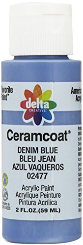 Delta Creative Ceramcoat Acrylic Paint in Assorted Colors (2 Ounce), 02477 Denim Blue
