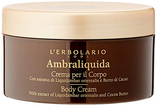 L'Erbolario, Crema Corpo Ambraliquida, Trattamento Emolliente e Tonificante, Idratante Pelle Secca, Crema Corpo Profumata, Crema Profumata, Formato da 250 ml