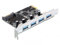 Schnittstellenkarte PCI Express an 4 x USB 3.0, Delock® [89297]