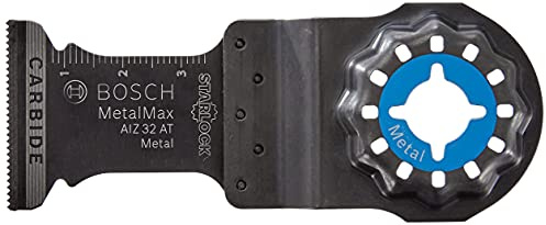 Bosch Professional Tauchsägeblatt (Metall 1 Stück, für Multifunktionswerkzeuge Starlock) AIZ 32 AT, Schwarz