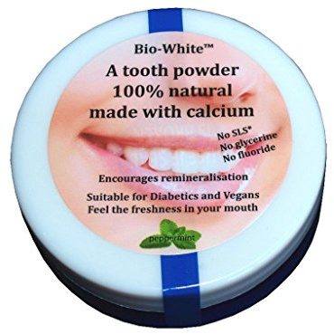 Bio white peppermint organic tooth powder
