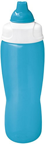 zak! Trinkflasche Squeeze 810ml in Aqua blau/weiß, PE Kunststoff, 45x20x15 cm