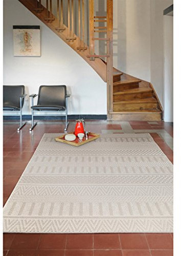 benuta In- & Outdoor Teppich Naoto Beige 120x170 cm | Pflegeleichter Teppich geeignet für Innen- und Außenbreich, Balkon und Terrasse
