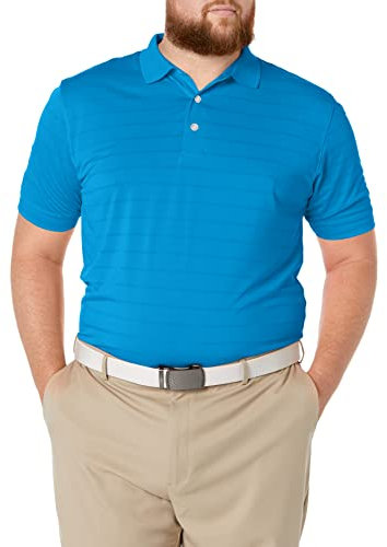 Callaway Men's Golf Short Sleeve Pique Open Mesh Polo Shirt, Medium Blue, XX-Large