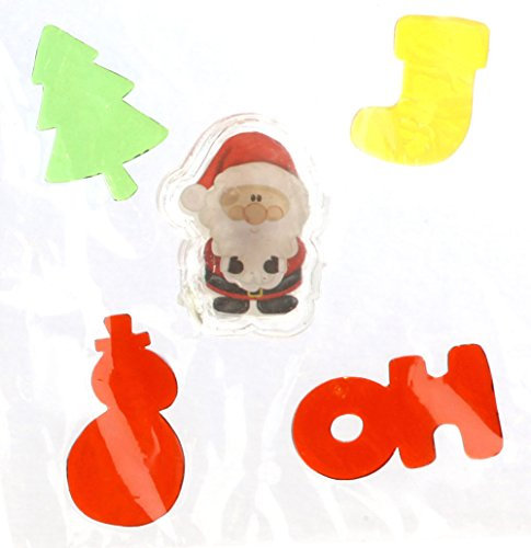 Cepewa 60830 MagicGel Fensterbilder Weihnachten Santa mit LED Beleuchtung