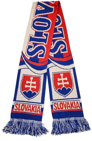Slowakei National Soccer Team | Premium Fan Schal | Schiffe aus den USA | Acryl Knit Schal