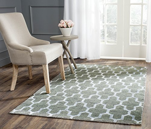 Safavieh Stone Wash Collection STW204A Hand-Knotted Premium Wool & Viscose Area Rug, 5' x 8', Charcoal