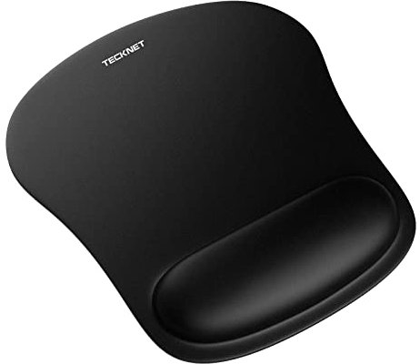 TECKNET Alfombrilla Ratón con Reposamuñecas, Gaming Mouse Pad Ergonómica con Apoyo, Espuma Viscoelástica, Tacto Agradable & Impermeable, Alfombra Raton con Cojín, Base de Goma no Deslizante