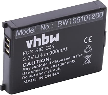 vhbw 1x Akku kompatibel mit Telekom Sinus 700m, Siemens S35, S35i, C35 Handy Smartphone Telefon (900 mAh, 3,7 V, Li-Ion)