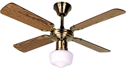 Orbegozo CL 02105 M - Ventilador de techo con luz, 50 W de potencia, diámetro de 105 cm, 4 palas reversibles y 3 velocidades, Color Madera