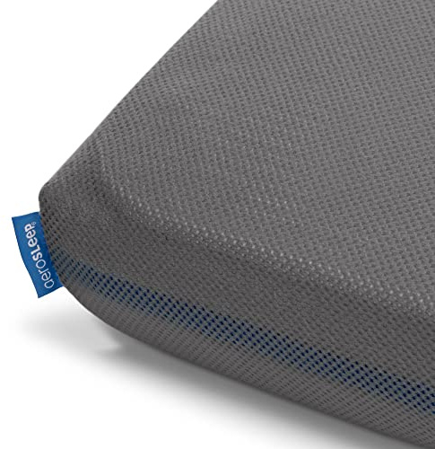 Aerosleep - SafeSleep Spannlaken Babybett - Optimale Atmung - Wärmeregulierung - Maschinenwaschbar - 80 x 40 cm - 100% PES - Dunkelgrau