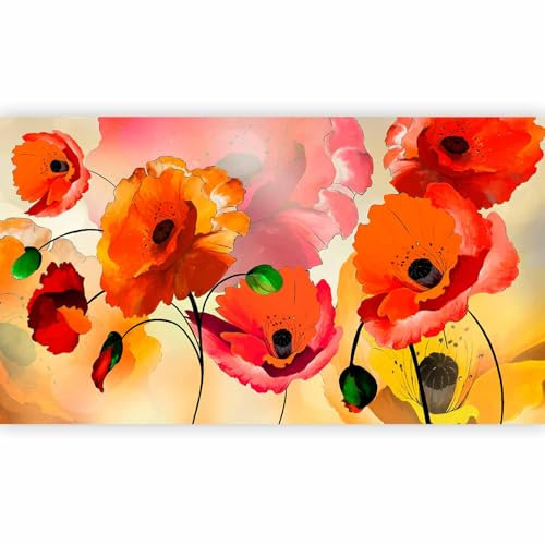 murando Photo Wallpaper Poppy Flowers 500x280 cm /196.85 x 110.24 inches