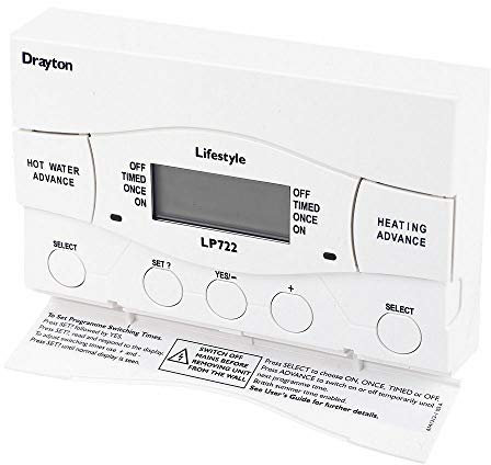 Drayton LP722 Heating & Hot Water Programmer 7 Day Settings | White
