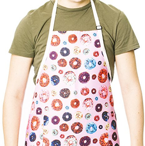 Funny Guy Mugs Donuts verstellbare Schürze mit Taschen – lustige Schürze für Männer und Frauen – perfekt für Küche, Grillen, Grillen, Kochen, Backen, Basteln, Gartenarbeit