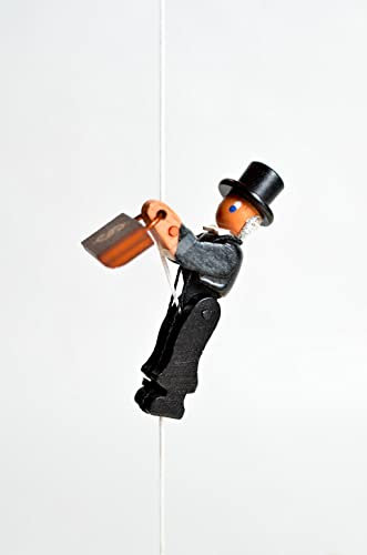 Rudolphs Schatzkiste Holzspielzeug Kletterfigur Manager Höhe=6,5 (Kletterseil ca 45 cm) cm NEU Kletterspielzeug Klettern Klettermaxe Kraxelhuber Kletterer Holzspielzeug Spielzeug Bergsteiger