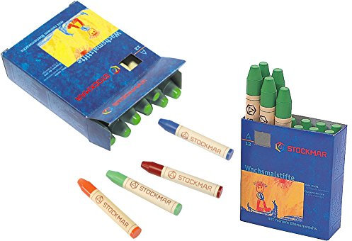 Stockmar 330-16 - Wachsmalstifte, 12 Stück, weiß