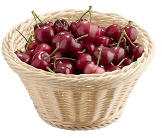 APS 40132 Korb ECONOMIC, Brotkorb, Obstkorb, Ø 19 cm, Höhe 9,5 cm, Polypropylen, beige