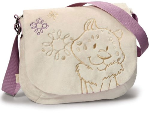 NICI 36082 - Schultertasche klein Schneeleopard Mädchen, Plüsch, 33 x 27 cm