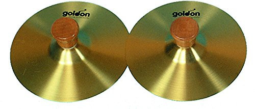 Goldon – Klangbausteine 34110 Messing Becken Paar mit Holzgriff