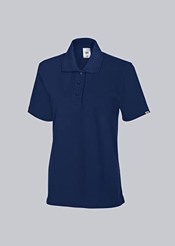 BP 1648-181-110-XL Poloshirt für Frauen, 1/2 Ärmel, Polokragen mit Knopfleiste, 64 cm, 220,00 g/m² Stoffmischung, Nachtblau, XL