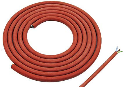 Doubleyou Geovlies & Baustoffe® - Cavo in silicone per sauna, resistente al calore, sezione 3 x 1,5 mm, lunghezza 3 m