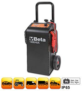 Beta 1498/40A - Caricabatterie avviatore multifunzione 12-24V carrellato