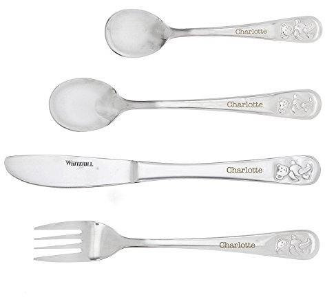 GNAPY Personalised Teddy Cutlery Set