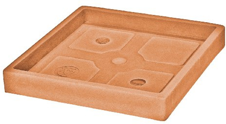 GEDA Quadrat SVQ 35-TS Soucoupe pour Pot de Fleurs 35 x 35 cm