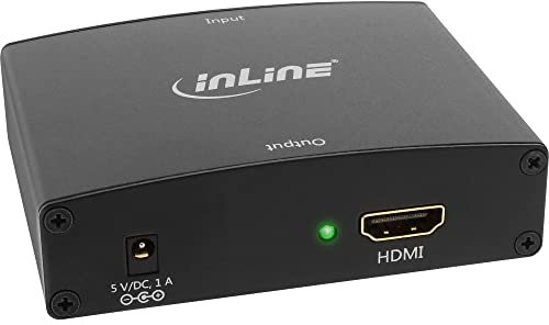 InLine 65004 Konverter VGA+Audio zu HDMI, Eingang VGA und Cinch Audio Stereo, Ausgang HDMI, inkl. Netzteil