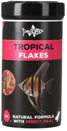 FishScience Tropical Flakes Fish Food 50g Aquarium Complete Diet | Tropical Fish Food with Insect Meal