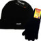Thinsulate-Thermo-Strickmütze und -Handschuhe für Männer, Set, schwarz
