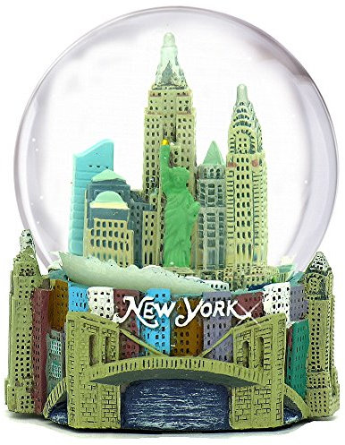 Schneekugel New York City, 100 mm, New York City Schneekugel, 14 cm hoch, spielt New York, New York