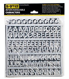 Bi-Office Display 235 Letters 19 mm Pack: Silver