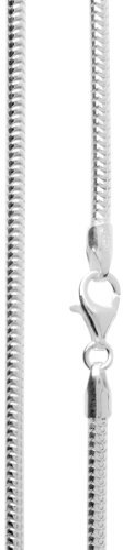 InCollections Damen-Halskette 925/000 Sterlingsilber Schlangenkette 2,4/50 cm