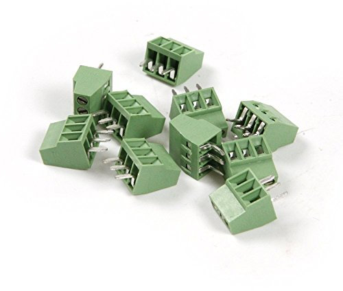 MonLiya 30pcs 3 poli passo 2,54 millimetri PCB Mount Morsettiera connettore