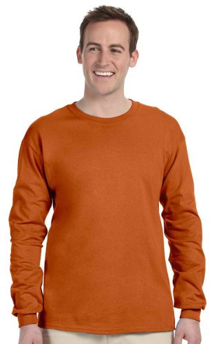 GILDAN - Adult Ultra Cotton Long-Sleeve T-Shirt (G2400), Texas Orange, X-Large