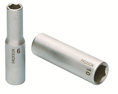 Proxxon 23 538 Vaso Largos de 3/8 para Pernos Roscados Sobresalidos Largos, Tamaño 11mm, Longitud Total 46mm