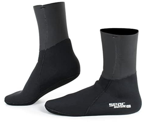 SEAC Anatomic, Chaussettes en néoprène, Chaussettes Thermiques pour la plongée, l'apnée et la Chasse sous-Marine avec Palmes chaussantes