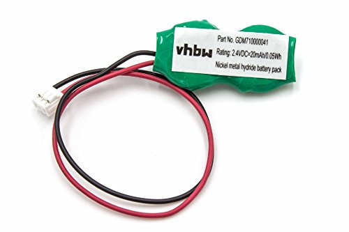 vhbw BIOS-Batterie Ersatz für GDM710000041, P000257640, FL2/V11H-WR, CB17, GDM710000002, GDM710000058 für Computer Notebook (20 mAh, 2,4 V, NiMH)