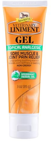 Absorbine Veterinary Liniment Topical Analgesic Sore Muscle and Arthritis Pain Relief Warming Liniment Rub, 3 Ounce Gel