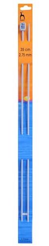 Pony P33604 Single Ended Classic Knitting Pins, Aluminium, Multi-Colour, 2.75mm