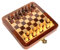 StonKraft Handmade Premium Holz 18 x 18 cm Schachspiel - Faltbares Holz-Magnetset mit Aufbewahrung